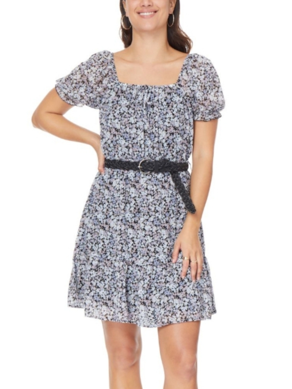 WallFlower Junior Lottie Chiffon Puff Sleve Mini Belted Size XXL New Summer